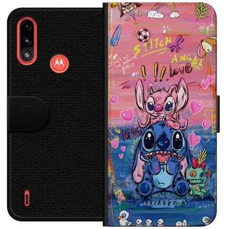 Motorola Moto E7 Power Lompakkokotelo Stitch taide