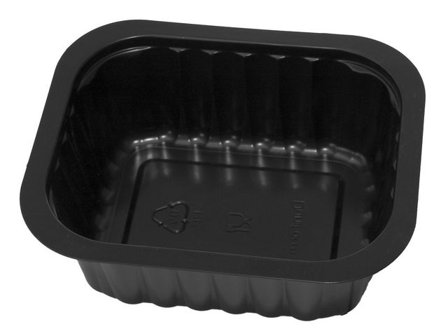 DUNI Duniform plastbehållare för tillbehör, polypropylen, 470 ml, svart, 138 x 114 x 53 mm 300/fp - Lyreco - Kök och servering - Engångsartiklar - 