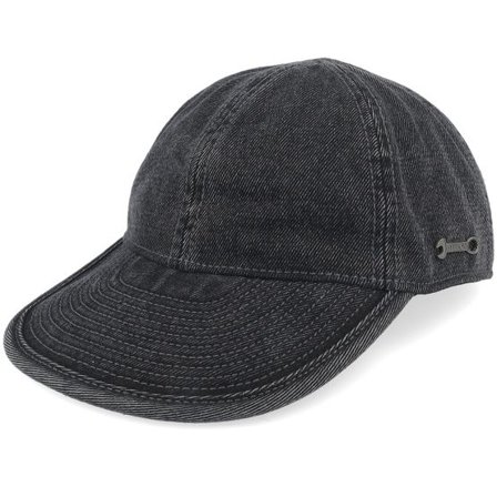 Stetson - Svart fitted Keps - Engineer Cap Denim Garage Theme Black Denim Fitted @ Hatstore