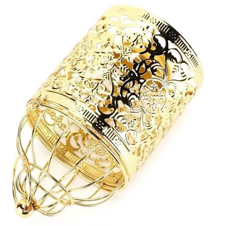 HURRISE Urhålad ljusstake Vintage ljusstake Fågelbur Ljusstakedekorationer för presentevenemang Hembröllop (guld)