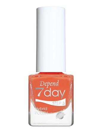 7Day Hybrid Polish 7293 Neglelakk Sminke Oransje Depend Cosmetic*Betinget Tilbud