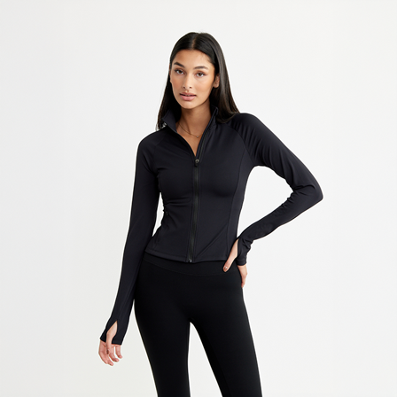 Drop of Mindfulness Zip Cardigan Svart