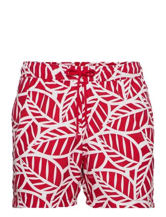 Borg Print Swim Shorts Badshorts Röd Björn Borg