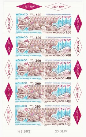 Monaco 1997 - YT BF 78 (5x2082-5x2083) - Postfrisk miniark