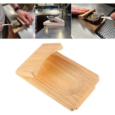 Oyster Shucking Clamp, Oyster Holder, Træ Oyster Shucking Block, Oyster Shucking Clamp Seafood Tools