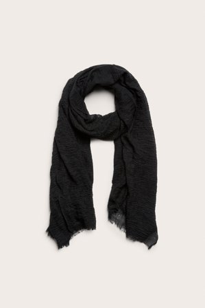 Kappahl | Krinklad scarf | Svart