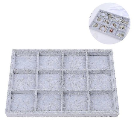 Handgjorda stapelbara smyckesbrickor i sammet för ringar, örhängen och armband