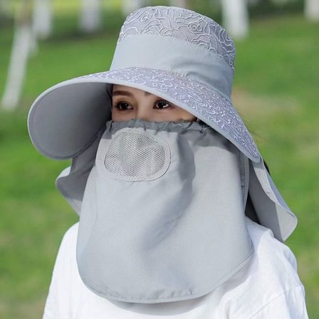 Solhatt Dame Luer GRÅ