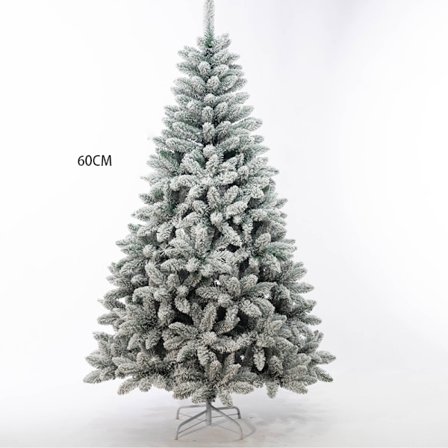 1 kunstig snøflakket juletre med metall