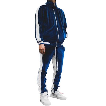 Sports clash casual guld sammet herrkostym