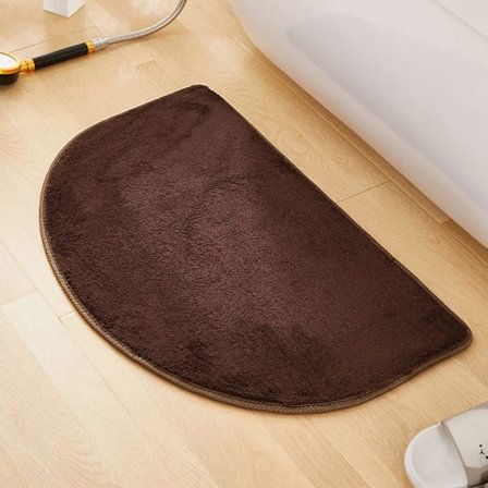 1 stk. bademåtte (40 x 60 cm, mørkebrun), absorberende badeværelsestæppe,