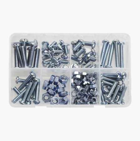 Skruv- och muttersats 125 delar