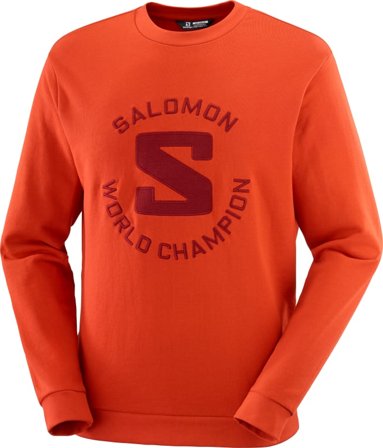 Salomon Unisex Outlife Logo Summer Unisex long-sleeved sweaters Red S