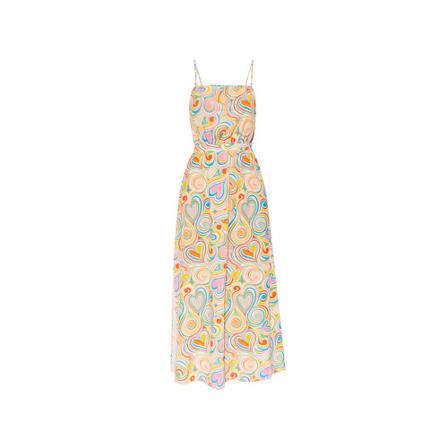 Love Moschino Patterned sleeveless Kjole Orange, Dame