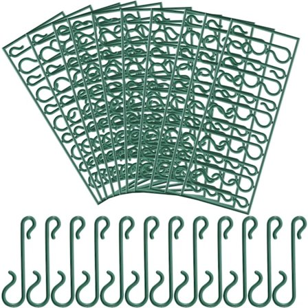 (100 stk) Grønne juletre kroker julekrok minihengere f