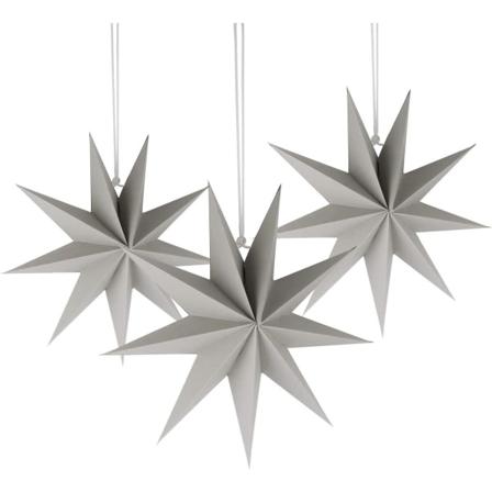 3 stk Håndlagde Papirstjerner, Julepapirstjerner, 30cm