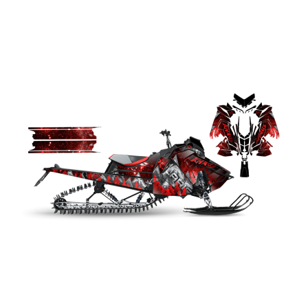 Dekalkit SweTown Stay-Khaos-Rød - Polaris Axys 600 RMK 144 2019-2019