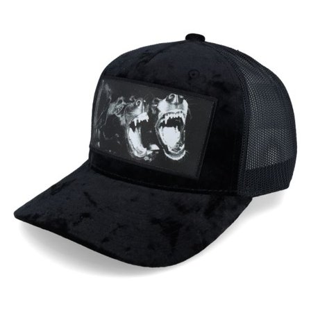 Calza Pennello - Svart trucker Keps - Dogs Velvet Black A-frame Trucker @ Hatstore