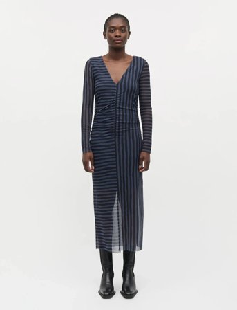 Mads Nørgaard Misa Dress Aop - Navy - XL