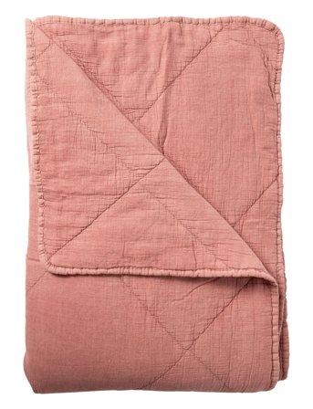 C'est Bon Sengetæppe, Bomuld M/Hør Fryns - Pink - 240X260CM