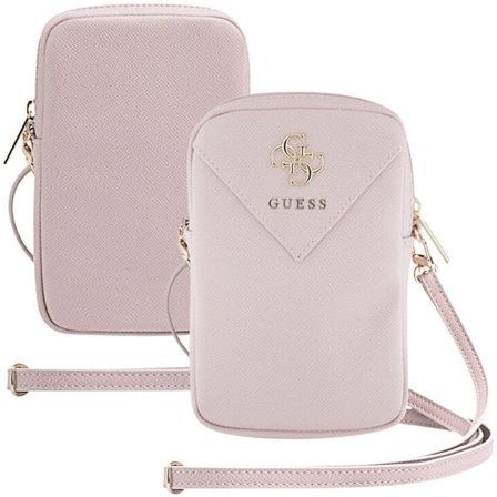 Guess Zip Triangle 4G-veske - rosa