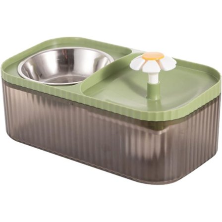 1st Katmat Vatten Skål KattVattenFontän Lemmikkikulho Vedenannostelija KattiKulho VesiFontana KattiVesi Syöttölaite Juomakuppi, vihreä