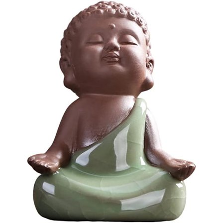 1 stk. (STYLE-A) Keramisk lille sød baby Buddha statue munk figur C