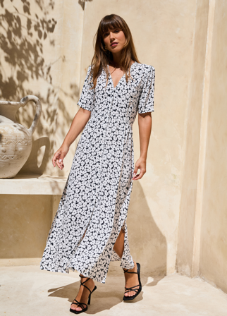 MISSMAYA - Angela Dress White Flora - S