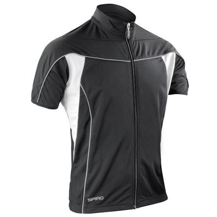 Spiro Mens Bikewear Full Zip Performance Jacket S Svart/Vit
