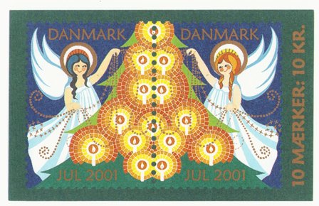 Danmark - julmärkehæfte 2001 - 10 mærker