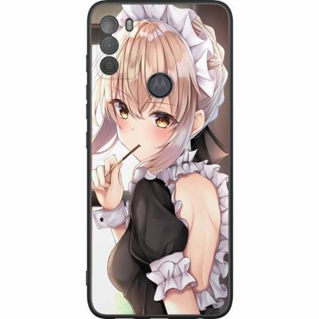 Motorola Moto G50 Svart Skal Anime Girl Cute