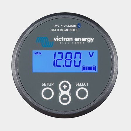 Battery monitor / battery sensor Victron BMV-712 Smart, 6.5 - 70 V, black, with shunt 500 A