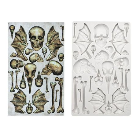 Kranier & Knogler Silikoneform Fondant Kager Dekoration Form Gave til Halloween