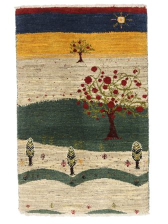 Håndknyttet Gabbeh 61X95 Orientalsk Ullteppe Lite