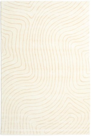 Alfombra De Lana Piedra Woodyland Blanco Crema/Beige
