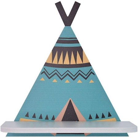 Vägghyllor - Liten tältformad väggställ - Kreativa flytande trähyllor - 27,5 * 25 * 15 cm