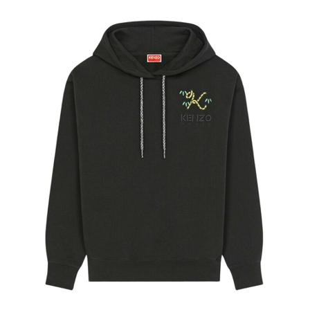 Kenzo Tiger Tail K Hooded Tröja svart, Dam, Dam, Storlek: M