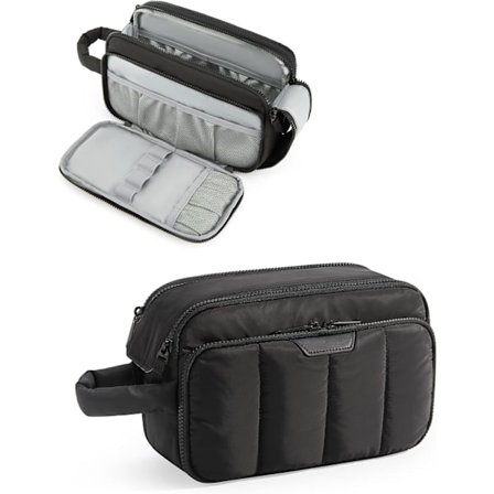 Puffy Reise Sminkeveske Organizer - Kosmetisk Veske for Toalettartikler Børster Tilbehør Flasker Reise Essensielle