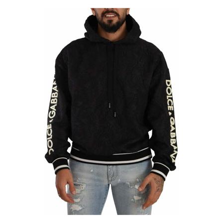 Dolce & Gabbana Hoodies Sort, Herre, Størrelse: M