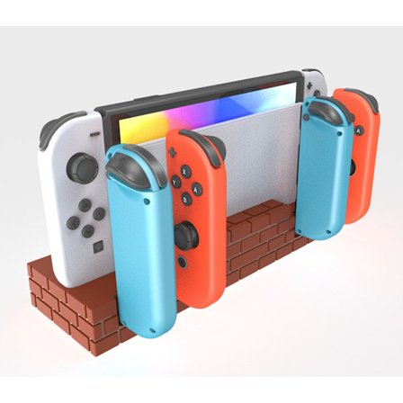 4 ladestasjoner med 8 spillspor for Nintendo Switch for Joy-Con(Erythrine)