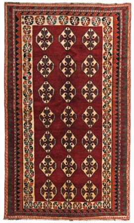 Qashqai Rug 146X248 Dark Red/Brown Wool, Persia