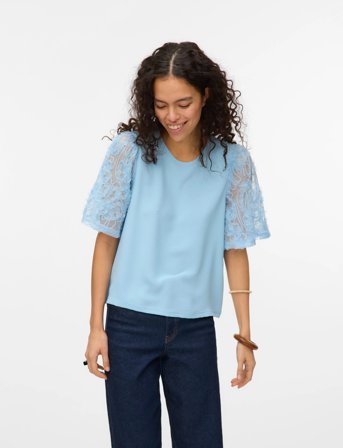 Vero Moda Vmnina 2/4 Top Jrs - Blue - M