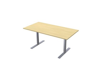 LANAB DESIGN Skrivbord El 160x80cm björklaminat/grå - Lyreco - Kontorsmöbler och inredning - Bord och hurtsar - Skrivbord - Höj/sänkbar