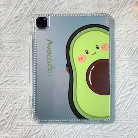 Fodral för iPad 10 10.9" dedikerad enkel bottenpennhållare och söt avokadoform