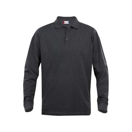 Clique Mens Klassisk Lincoln Långärmad Pikétröja Xl Svart/gr