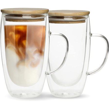 Dobbeltvæggede glas kaffekopper Unikke isolerede kaffekopper