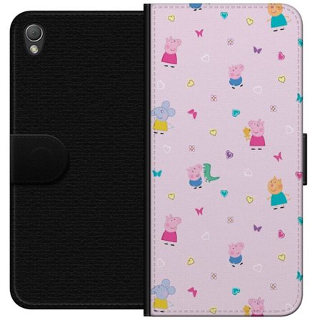 Yhteensopiva Lompakkokotelo Sony Xperia Z3 Äiti Porsas vauvan rakastava Peppa Pig -kuvitus pehmeissä väreissä lapsiaiheisiin