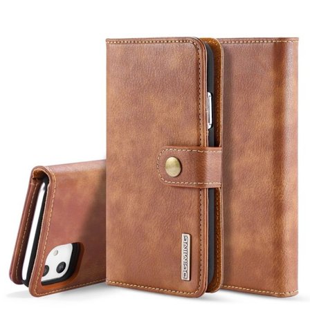 DG.MING iPhone 11 2-in-1 Wallet kotelot - Ruskea