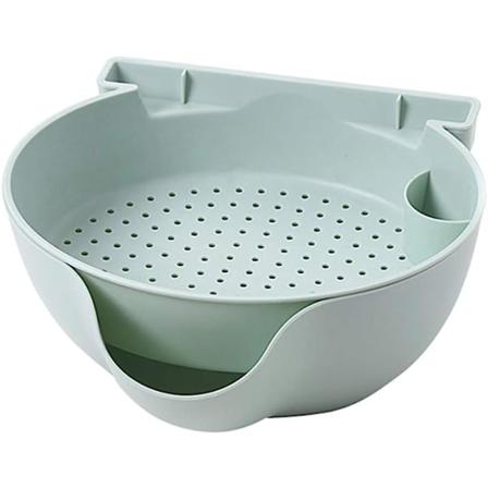 Monitoiminen kaksikerroksinen tyhjennyskori Muovinen ruokasiivilä Hedelmien pesusiivilä Kulho Säilytyslaatikko Koti Keittiökori Puhelimen pidike