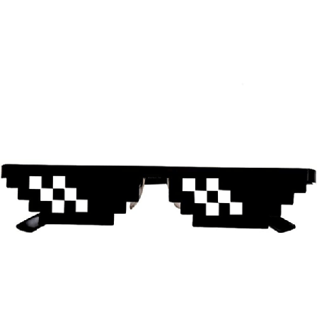 Rolig leksak av høy kvalitet for barn, Thug Life Briller 8 Bit Pixel Deal With IT Solbriller Unisex Solbriller Leke B